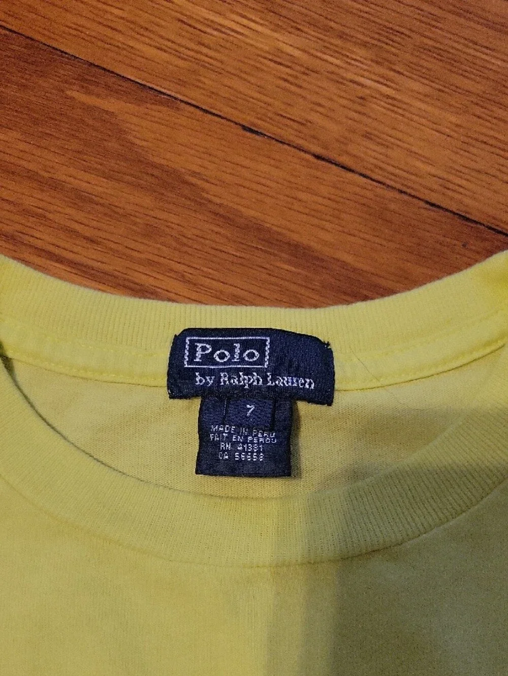 Ralph Lauren Yellow Tee with Navy Polo Player